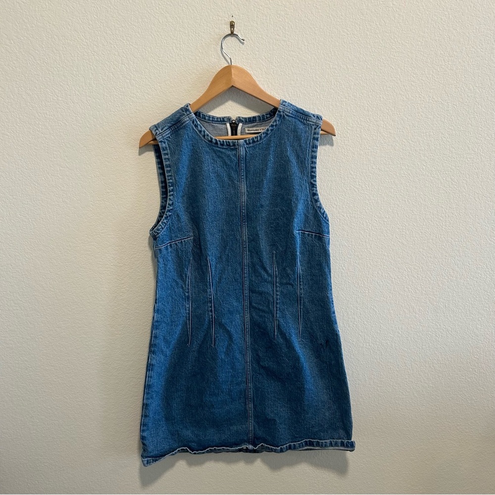 Abercrombie & Fitch Light Blue Denim Sleeveless Dress Western Chic
